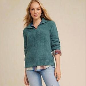 NWT Maurice's Fuzzy Pullover Ribbed Knit V-neck Sweater